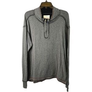 North River Raw Hem Long Sleeve 1/4 Zip Shirt Mens Size Large